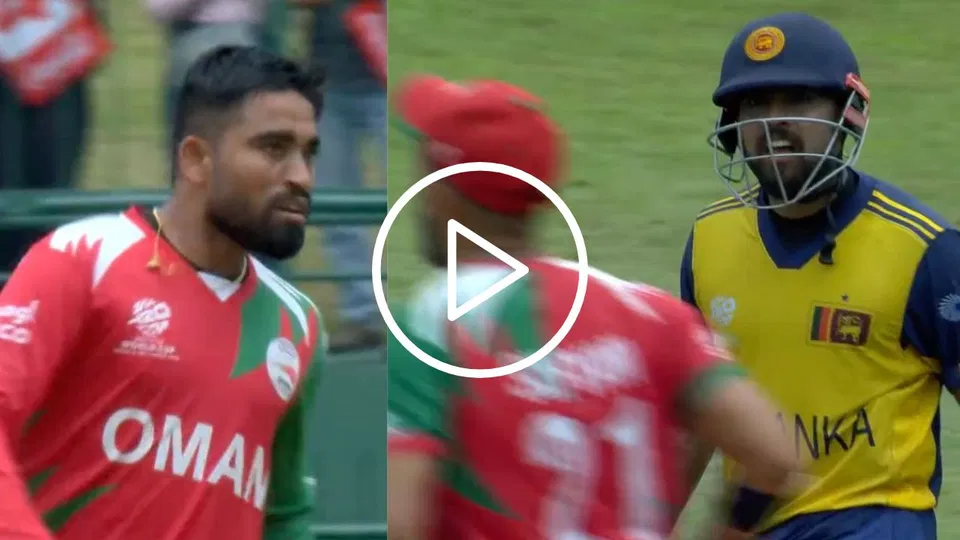 Kusal Mendis in a fight with Oman player [Source: X.com]